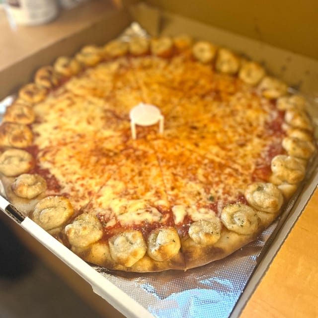 Garlic Knot Crust Pizza.